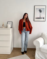 Kunstwildlederjacke Rost
