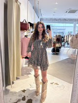 Kleid mit Muster Olive