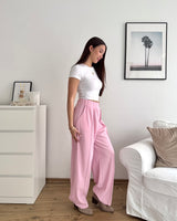 Lockere Stoffhose Rosa