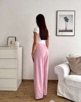 Lockere Stoffhose Rosa