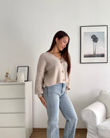 Strickjacke Beige