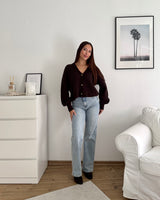 Strickjacke Braun