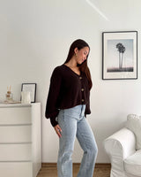 Strickjacke Braun