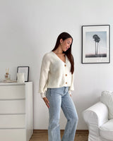 Strickjacke Creme
