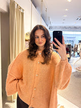 Oversized Strickjacke Apricot