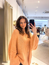 Oversized Strickjacke Apricot