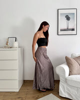 Silky Rock mit Dots Taupe/Weiß