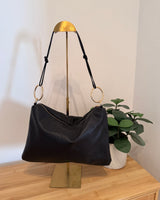 Eckige Schultertasche Schwarz