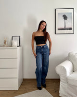 Balloon Extra Long Jeans Mittelblau