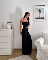Wide Leg Jeans Schwarz