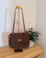 Häkel Schultertasche Braun