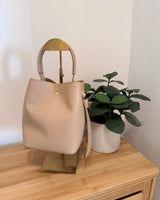 Beuteltasche Beige