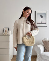 Ibiza Bag aus Bast Beige