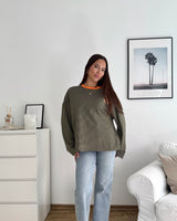 Longsleeve Always Late Olive/Orange