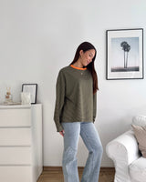 Longsleeve Always Late Olive/Orange