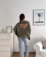 Longsleeve Always Late Olive/Orange