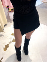 Wildleder Hosenrock Schwarz