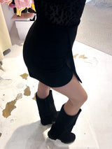 Wildleder Hosenrock Schwarz