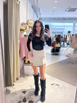 Wildleder Hosenrock Beige