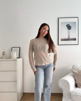 Longsleeve Spitze Beige