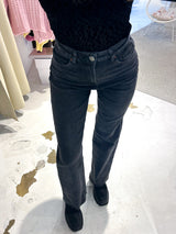 Wide Leg Jeans Classic Dunkelgrau