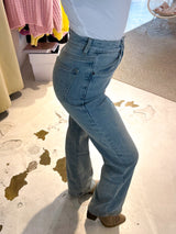 Wide Leg Jeans Classic Hellblau