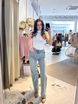 Wide Leg Jeans Classic Hellblau