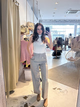 Anzugshose mit Bundfalten Grau