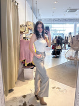 Anzugshose mit Bundfalten Grau