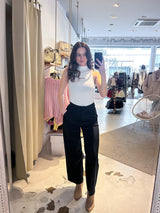 Anzugshose mit Bundfalten Schwarz