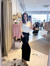 Anzugshose mit Bundfalten Schwarz