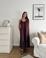 Viskosekleid Braun
