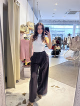 Weite Anzugshose Braun