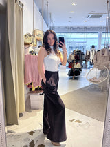 Weite Anzugshose Braun