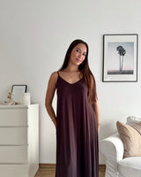 Viskosekleid Braun