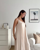 Viskosekleid Beige