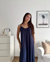 Viskosekleid Navy