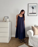 Viskosekleid Navy