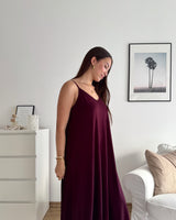 Viskosekleid Weinrot