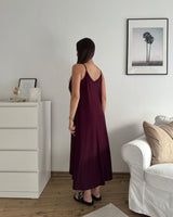 Viskosekleid Weinrot