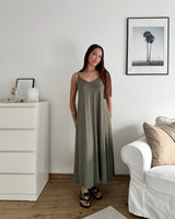 Viskosekleid Olive