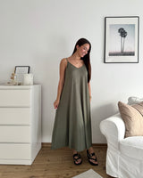 Viskosekleid Olive