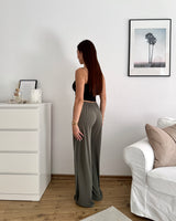 Weite Viskosehose Olive