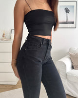 Mom Jeans Schwarz