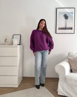 Oversized Strickpullover Lila