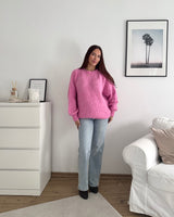 Oversized Strickpullover Pink