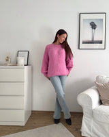 Oversized Strickpullover Pink
