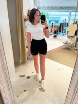 Sully High Waisted Shorts Black White Gum