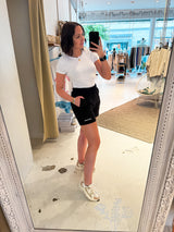 Sully High Waisted Shorts Black White Gum