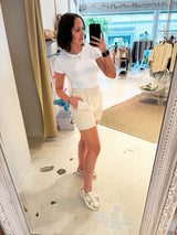 Sully High Waisted Shorts Washed Coast Sand White Gum